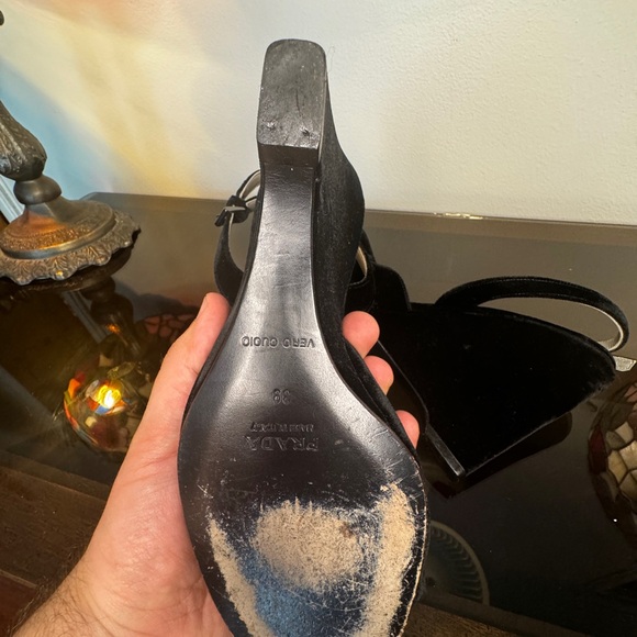 Prada Suede Wedges size 8 US/ 39 EU - Picture 10 of 13